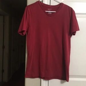 Men's V-Neck Tee--Size M--Red1 (2)
